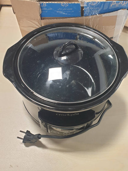 162189 - TEFAL Tenxhere e Ngadaltë, Kapaciteti 4.7L, e Përshtatshme për 6 Persona, Fikje Automatike, 2 Gatime, Funksioni i Ruajtjes së Nxehtësisë Automatik, 220W, Materiali Qeramik, Ngjyra e Zezë