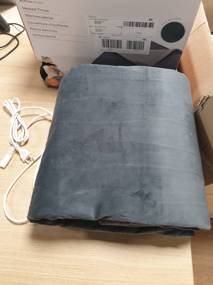 298000 - BEURER Batanije me ngrohje HD 75, 180 x 130 cm, 6 cilësime temperature, lahet në lavatriçe, gri e errët