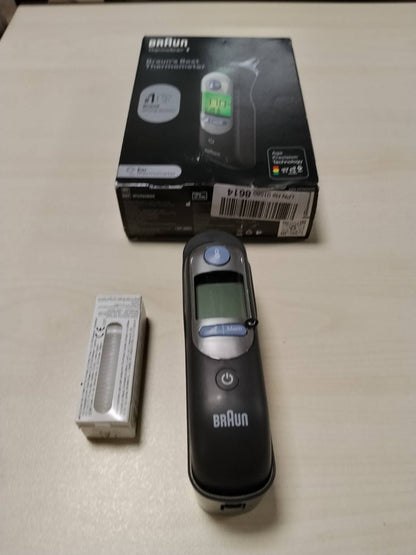 300394 - BRAUN Termometër veshi ThermoScan 7, Teknologjia e saktësisë së moshës, ekran dixhital me kodim ngjyrash, i përshtatshëm për foshnjat dhe fëmijët e vegjël
