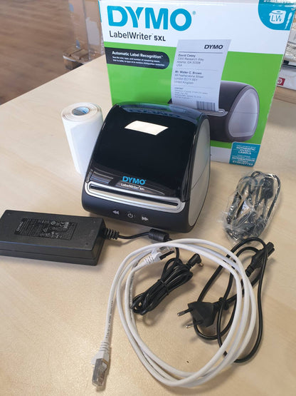 298958 - DYMO Printer Etiketash LabelWriter 5XL, Zbulim Automatik i Etiketave, Pajisje Etiketimi për Etiketa Transporti, Ideale për Tregtinë Elektronike, Prizë EU