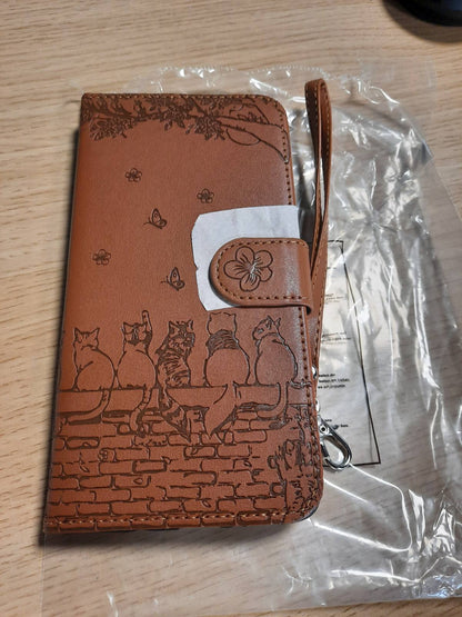 274155 - FALUWONRU Mbrojtëse Portofol për Samsung Galaxy A51 5G, Lëkurë PU Premium, Mbyllje Magnetike, Ngjyrë Kafe