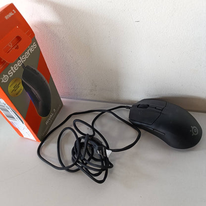 276562 - STEELSERIES Maus Lojërash Rival 3 Gen 2, 8500 DPI, Sensor Optik TrueMove Core, 60 Milion Klikime, Pesha 77g, Këmbë 100% PTFE, RGB, E Zezë