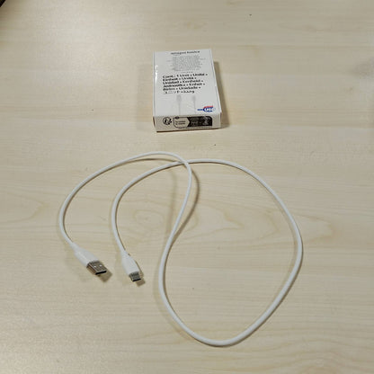 320675 - Amazon Basics Kabllo për karikim të shpejtë dhe transferim të të dhënave USB-C në USB-A 2.0, 0.9 m, 480 Mb/s, i bardhë