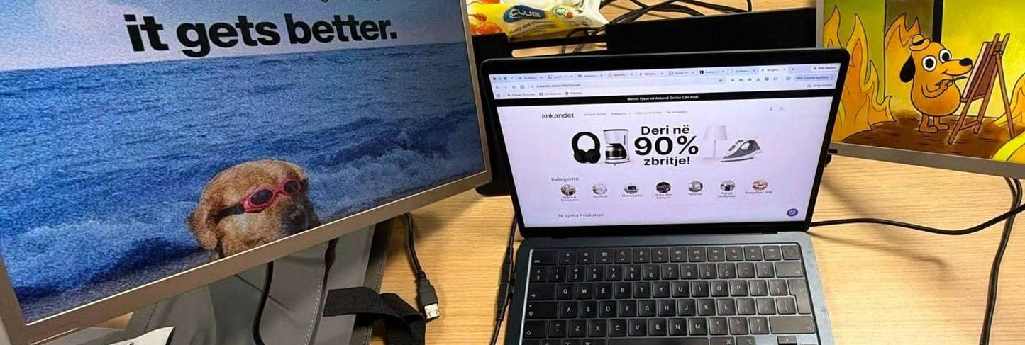 158409 - KEFEYA, Monitor Portativ 15.6" për Laptop me 120% sRGB, FHD IPS dhe Qendër USB në HDMI dhe Rrotullim 235°, Zgjatues i Trefishtë Monitori Plug & Play i Përshtatshëm për të Gjithë Laptopët (Mac/Win/Android)