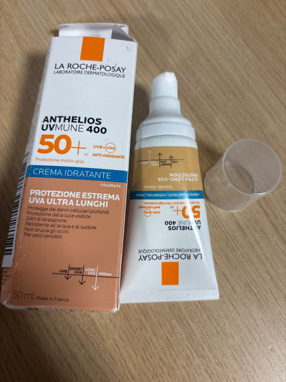302031 - LA ROCHE-POSAY Krem BB me Ngjyrë Anthelios Hidratues UVMune 400 SPF 50+, 250 ml, rezistent ndaj ujit dhe djersës