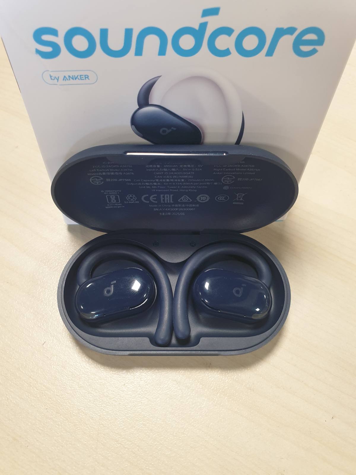 276421 - ANKER Kufje Soundcore V20i me vesh të hapur, grepa veshësh të rregullueshëm, IP55, Bluetooth 5.4, kohëzgjatje luajtjeje 36 orë, bas i fortë, thirrje pa zhurmë