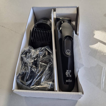 316205 - GILLETTE Makinë prerëse elektrike King C, pa tel, tehe të mprehta, kokë e larëshme, set me 4 krehëra për rruajtjen e mjekrave