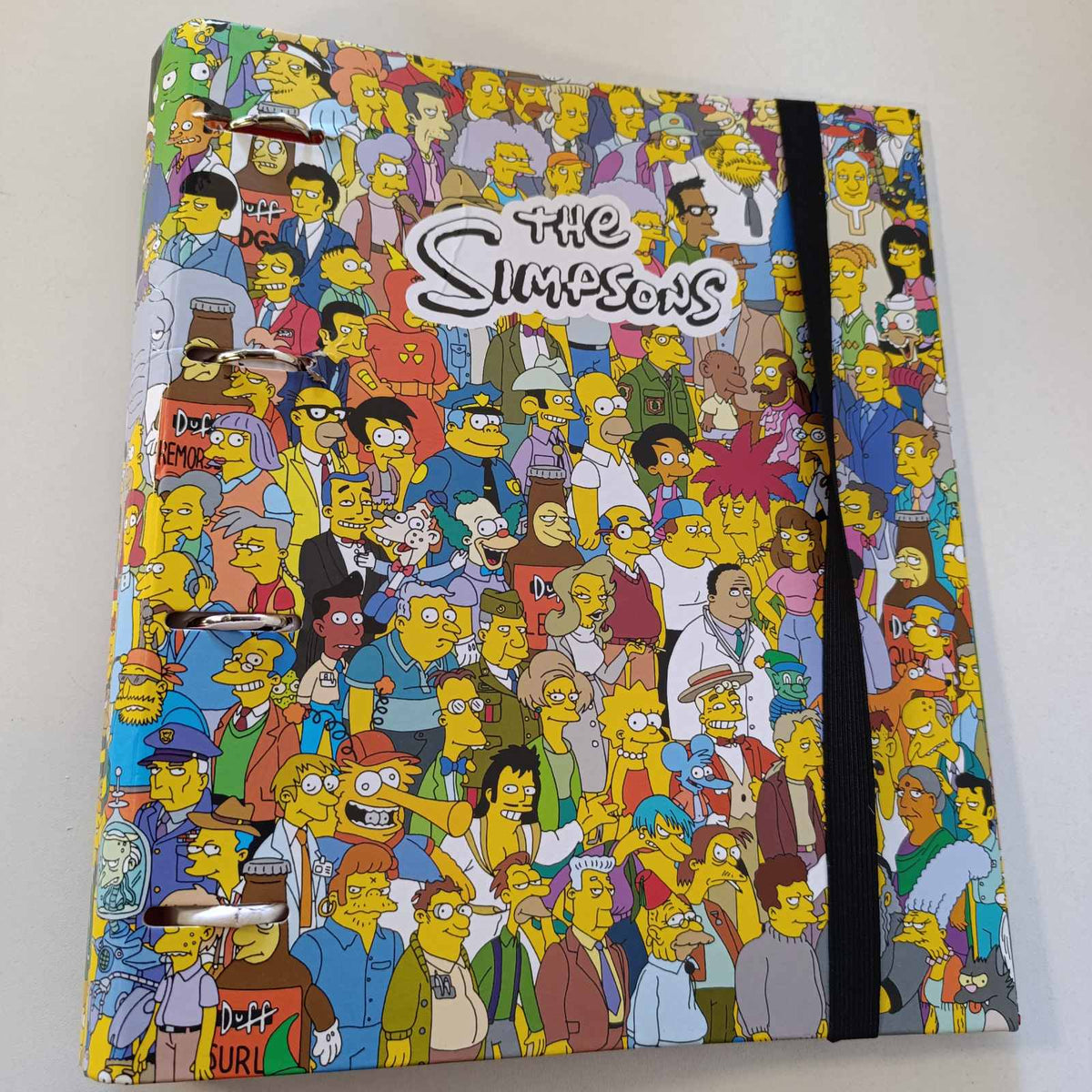 320431 - GRUPO ERIK Dosje me Unaza A4 e Ngushtë, 4 unaza, për mallra The Simpsons, dosje me skedarë për zyrë dhe furnizime shkollore