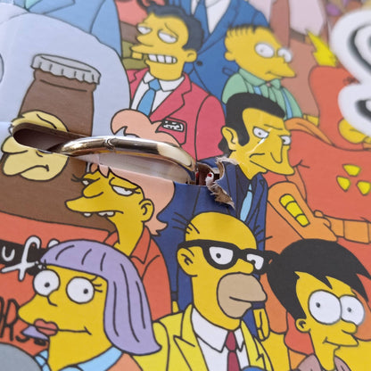 320431 - GRUPO ERIK Dosje me Unaza A4 e Ngushtë, 4 unaza, për mallra The Simpsons, dosje me skedarë për zyrë dhe furnizime shkollore