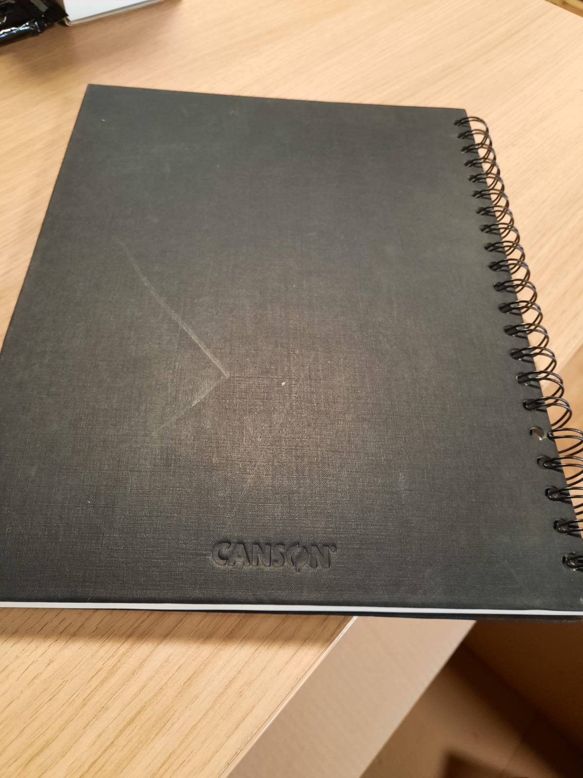 320473 - CANSON Libri i Artit Një, bllok skicash, 100 g/m², i lidhur spiralisht, kapak i fortë, 21.6 x 27.9 cm, i bardhë, 80 fletë