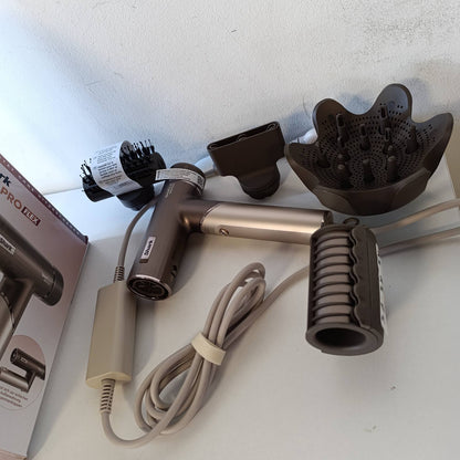 315162 - rëse flokësh SpeedStyle Pro FLEX, HD542EU, 4 aksesorë stilimi, e lehtë, jonik, e palosshme, për të gjitha llojet e flokëve, argjend