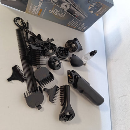 316193 - PORTENTUM Perrëse mjekre për meshkuj - Set me 21 pjesë - LED - Rrojtore elektrike - 6 koka - 7 krehëra - USB-C - Jetëgjatësi baterie 120 minuta