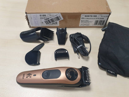 315712 - KING C. GILLETTE Brisku Elektrik Pro, Prerës Mjekre me 40 Cilësime Gjatësie, Prerës Preciz, Furçë Pastrimi, 4 Krehër të Ndërrueshëm
