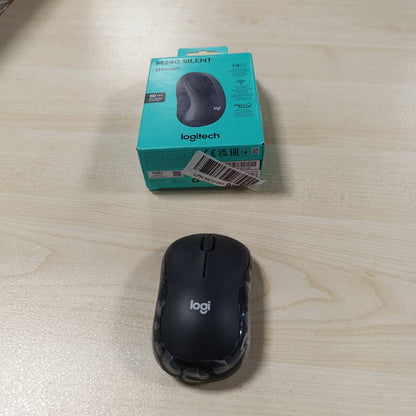268551 - Logitech Maus Bluetooth M240, pa tel, kompakt, gjurmim i qetë, bateri 18-mujore, për Windows, macOS, ChromeOS, i pajtueshëm me PC, Mac, laptop, tableta - grafit