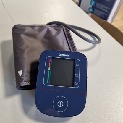 316736 - BEURER Monitor tensioni i gjakut BM 25, për krahun e sipërm, matje e saktë, zbulim i aritmisë, port USB-C, përfshin manshetë, transferim të dhënash në Apple Health, ngjyrë blu