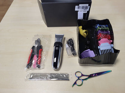 316888 - BARBERBOSS Qethëse elektrike për kafshët shtëpiake pa tel, Tehe qeramike, ekran LED, karikim i shpejtë, QR-9082