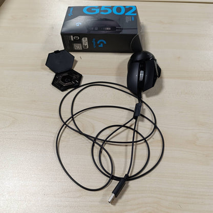 267857 - LOGITECH Maus lojërash me tela G G502 Hero, sensor Hero 25K, 25600 dpi, RGB, peshë e personalizueshme, 11 butona të programueshëm, memorie e integruar, PC/Mac - i zi