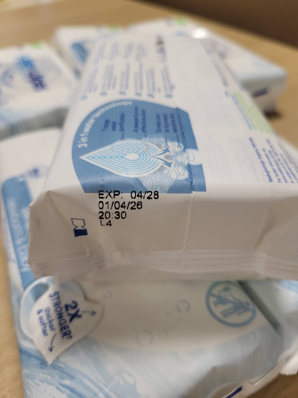 317074 - WATERWIPES Peceta Sensitive+ për të porsalindur dhe bebe, 360 peceta (6 pako), 99.9% ujë, pa aromë