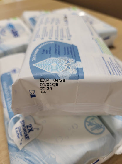 317074 - WATERWIPES Peceta Sensitive+ për të porsalindur dhe bebe, 360 peceta (6 pako), 99.9% ujë, pa aromë