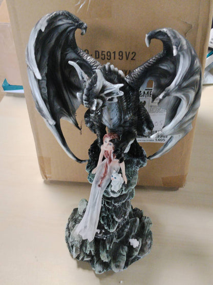 319505 - NEMESIS NOW, Figurinë e Dragoit të Zanave të Zeza, 37.5 cm