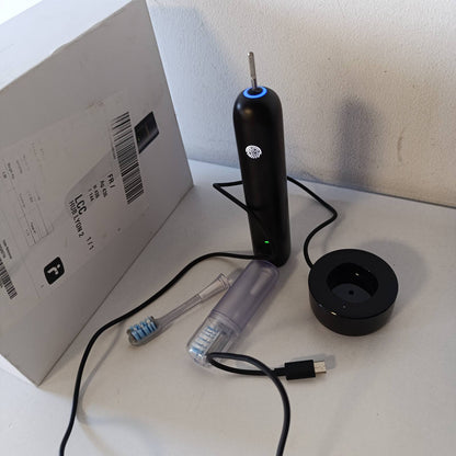 315229 - ë dhëmbësh elektrike Fresh Pro 3DClean me aplikacion, e rikarikueshme për të rritur, 2 koka furçe dhe kuti udhëtimi, kokë furçe zëvendësuese 3-në-1, jetëgjatësi baterie 30-ditore, e zezë