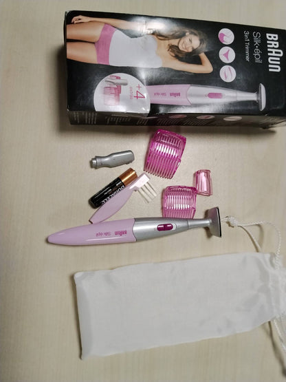316626 - BRAUN Prerëse flokësh Silk-épil FG1100 Precize për zonën e bikinive, rozë