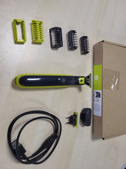 315953 - PHILIPS Berber OneBlade 360 QP2824/31, Makinë rroje dhe shkurtuese elektrike, 3 tehe, 3 krehër për mjekër (1.3.5"), 1 komplet trupi