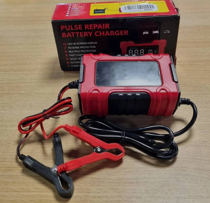 273542 - Karikues Baterie Makine 10A, inteligjent për Motoçikleta 12V/24V, modalitet karikimi riparimi dhe mirëmbajtjeje për makina, motoçikleta, kamionë, bateri AGM, Xhel, SLA, LiFePO4