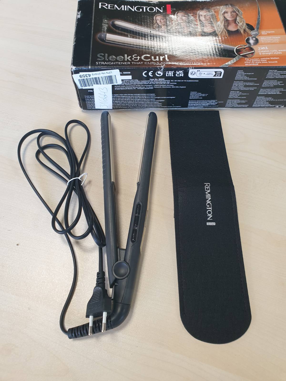 316643 - REMINGTON Pjastër Flokësh Sleek & Curl, 150-230°C, Veshje Qeramike Ultra-Turmalinë, S6500