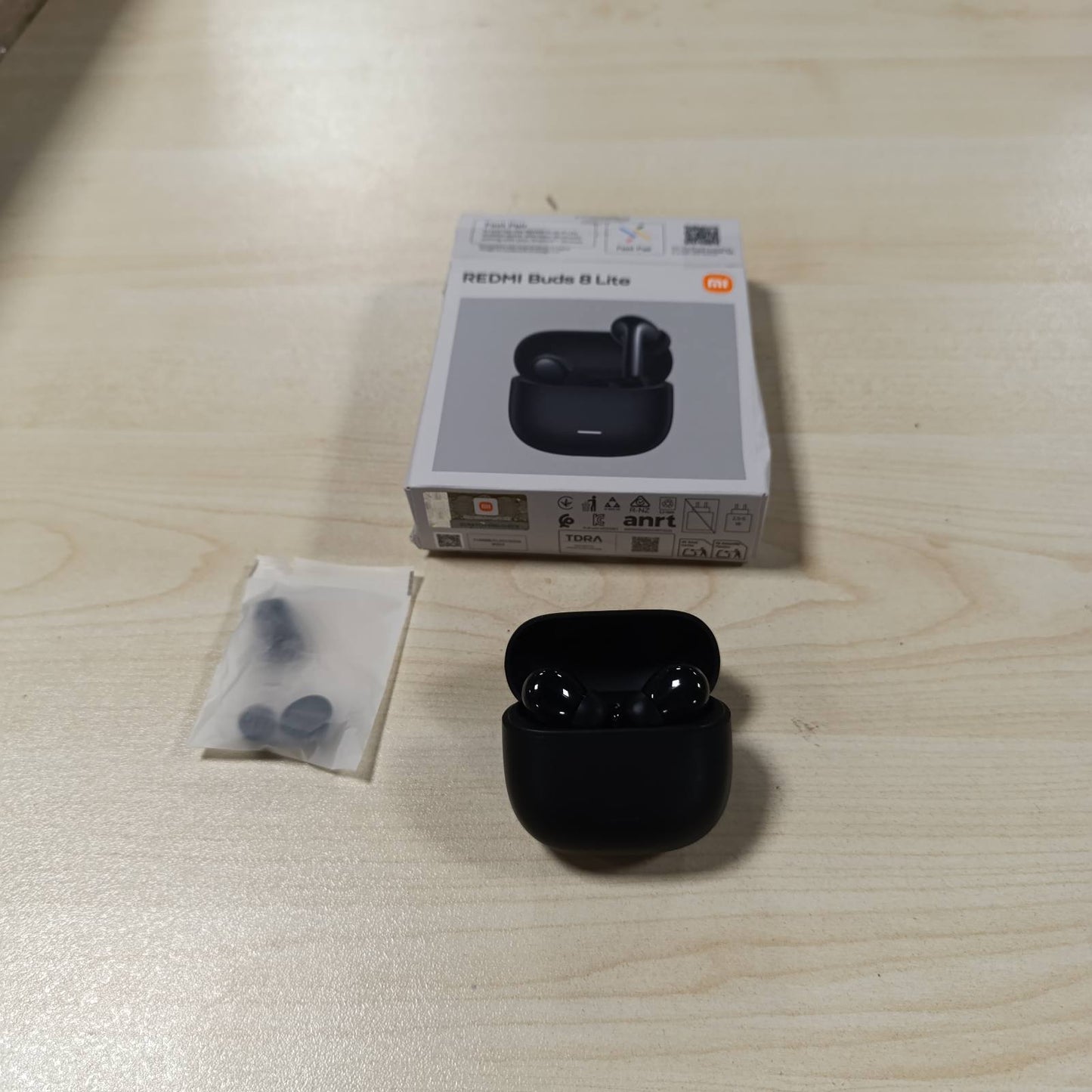 268602 - XIAOMI REDMI KUFJE BLUETOOTH BUDS 8 LITE - True Wireless, Anulim Aktiv i Zhurmës 42dB, Altoparlant 12.4 mm, Jetëgjatësi Baterie deri në 36 orë, Bluetooth 5.4, E Zezë