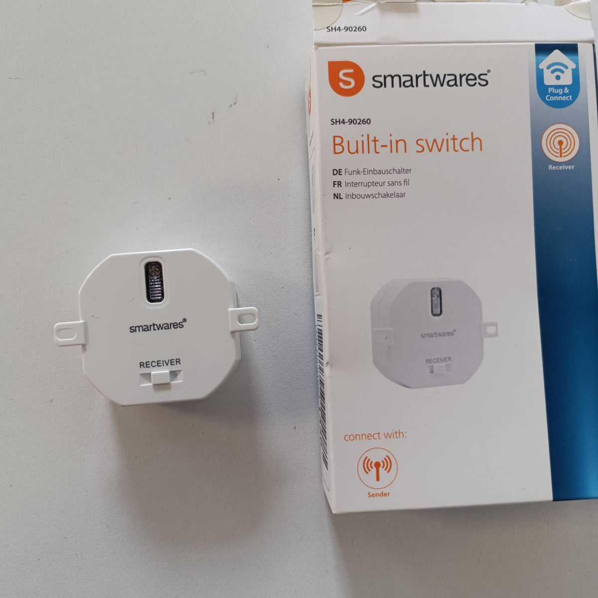 322628 - SMARTWARES Çelës pa Tel për Llambat, Plug & Connect, Maks. 1000 W, SH4-90260, i Bardhë