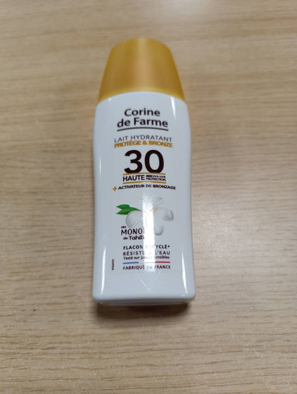 318556 - CORINE DE FARME Locion Hidratues Bronze SPF 30, 150 ml, me Vaj Monoi Tahitian, Mbrojtje nga Dielli, Aktivizues për Nxirje