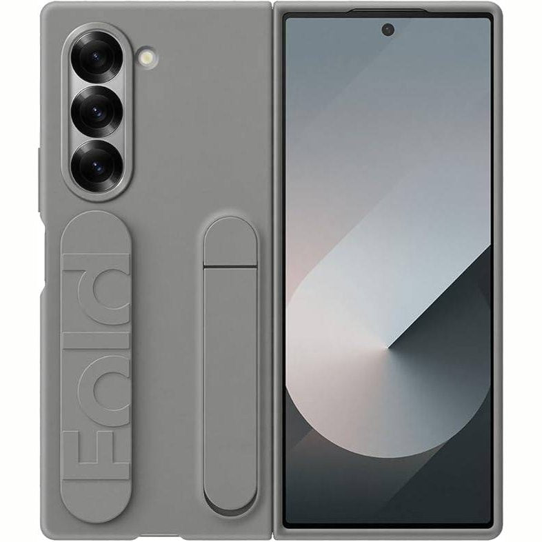319109 - Samsung Galaxy – Këllëf silikoni me mbështetëse për Galaxy Z Fold6, ngjyrë gri