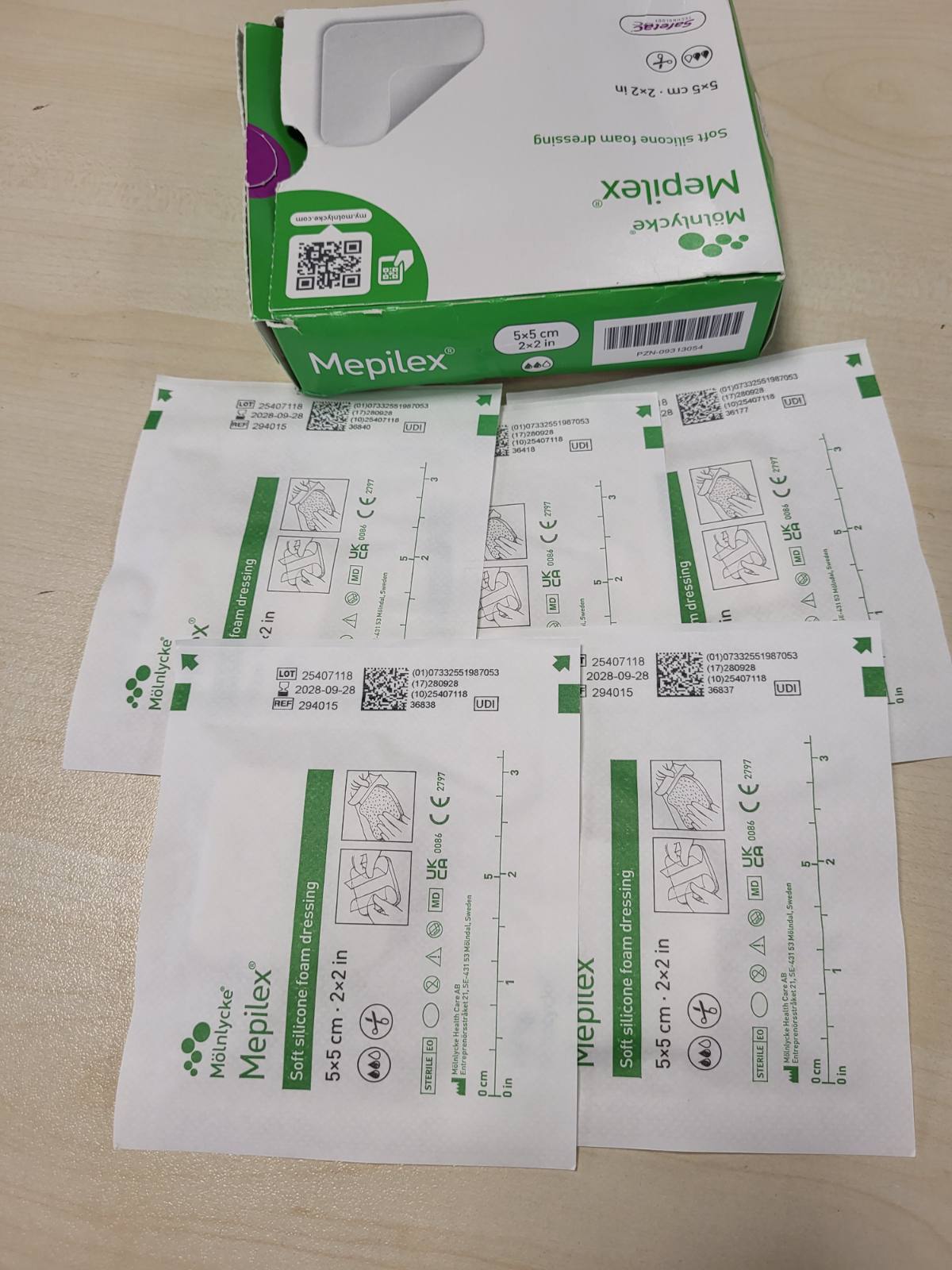 318225 - MÖLNLYCKE - Mepilex fashë me shkumë 5x5cm - 5 pako