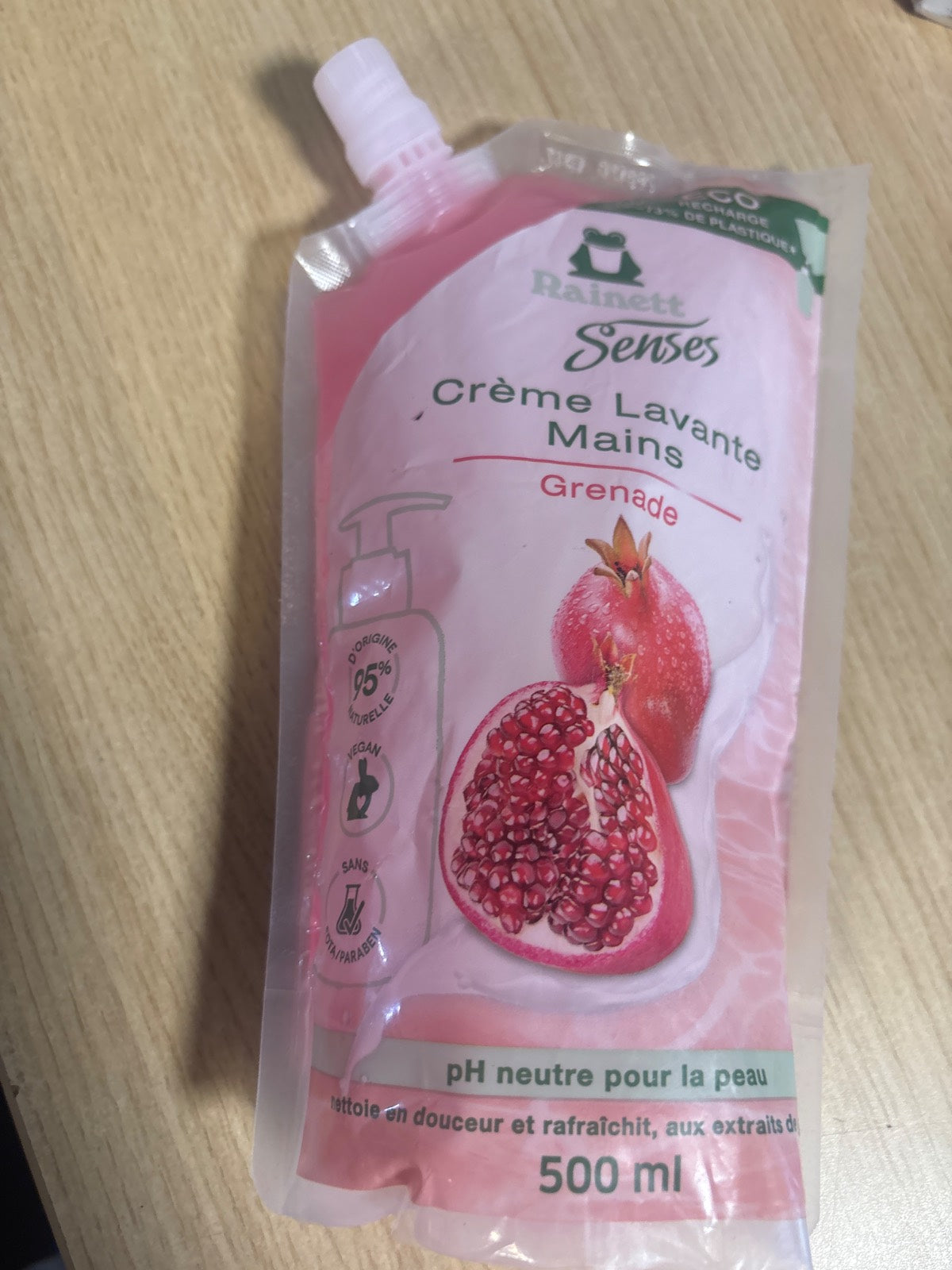 319211 - RAINETT Senses Sapun për duar me shegë, 500ml, 95% përbërës natyralë