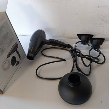 315424 - Italian Air Pro – Tharëse flokësh 2200W, teknologji jonike, 2 cilësime temperature, 2 shpejtësi, me difuzor, e zezë, 6719DE