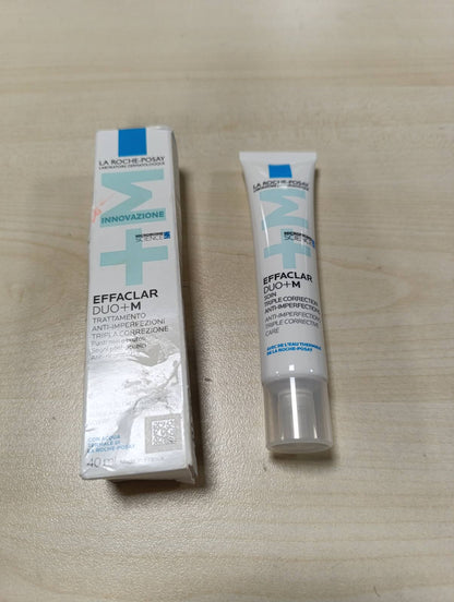 317338 - LA ROCHE-POSAY Krem për fytyrën kundër akneve, 40 ml, Kujdes i trefishtë i thellë, efekt kundër rikthimit, me niacinamidë, filobiomë dhe Procerad, Effaclar Duo+M