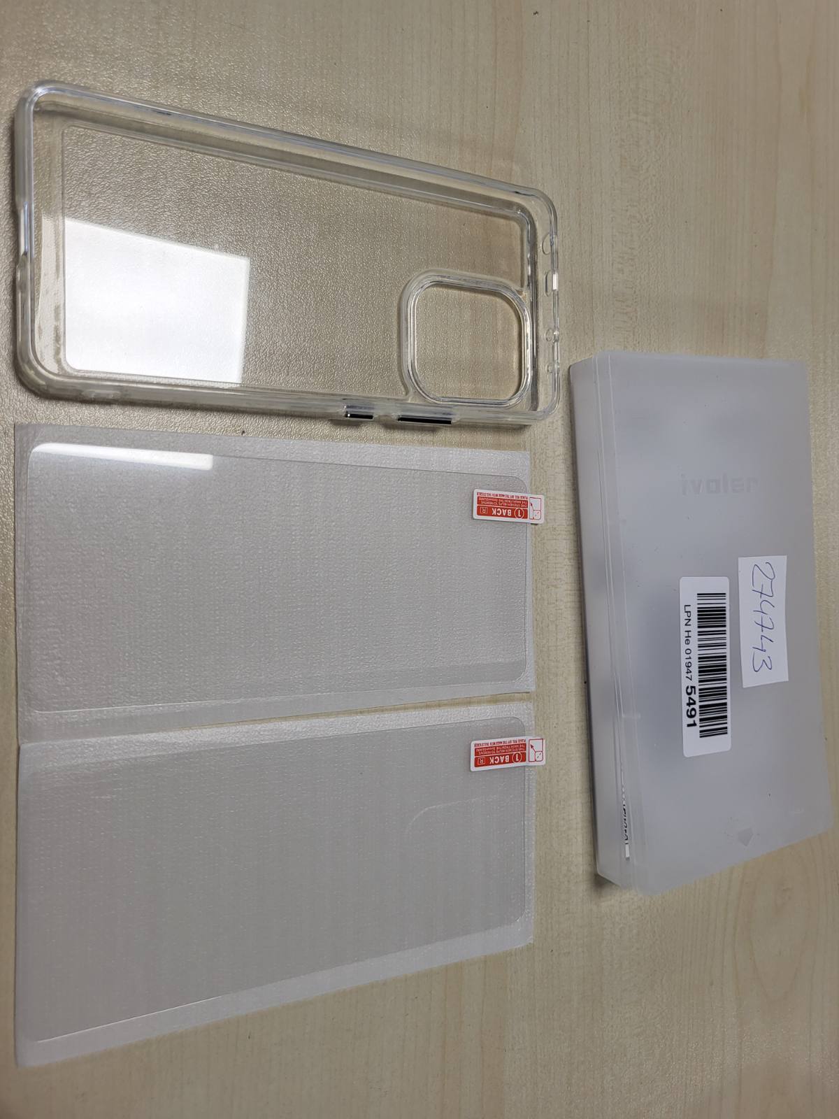 274743 - IVOLER Mbrojtëse transparente për Xiaomi Redmi Note 13 4G, me 2 mbrojtëse ekrani prej qelqi të temperuar
