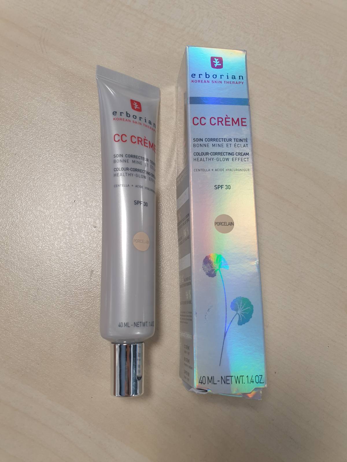 315944 - ERBORIAN Krem CC me Centella Asiatica, 40 ml, mbrojtje nga dielli SPF 30, kozmetikë koreane