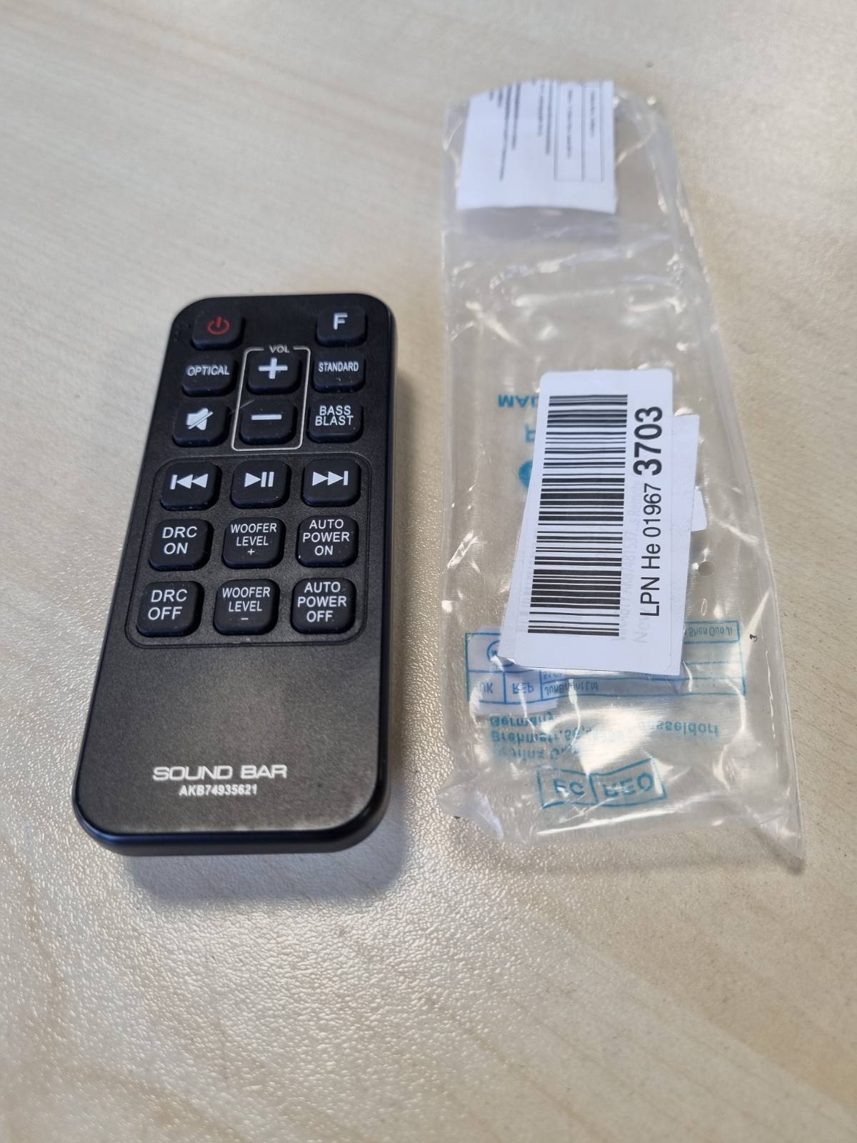 274426 - VINABTY Telekomandë Zëvendësuese AKB74815376 për LG Soundbar MA5 SJ4 SJ3, Pa Tel