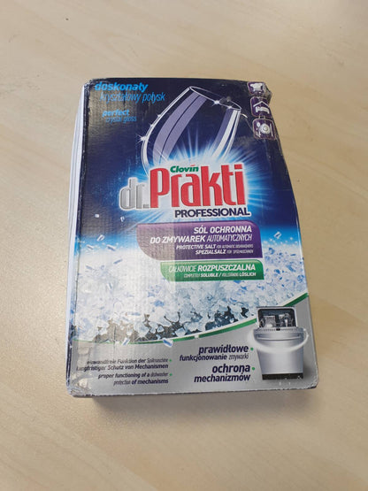 304077 - DR. PRAKTI Kripë për lavastovilje, zbut ujin, parandalon grumbullimin e gëlqeres, 1.5 kg