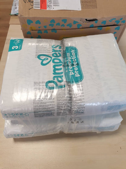 315756 - PAMPERS Premium Protection, Madhësia 3, 148 pelena, për fëmijë 6-10 kg, mbrojtje e dyfishtë për lëkurën dhe rrjedhjet, përfshin 10 peceta Harmonie Aqua