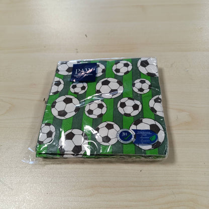 277292 - PAW Peceta me 3 Shtresa, 33 x 33 cm, 20 Copë, Peceta Letre shumëngjyrëshe me Dizajn Futbolli
