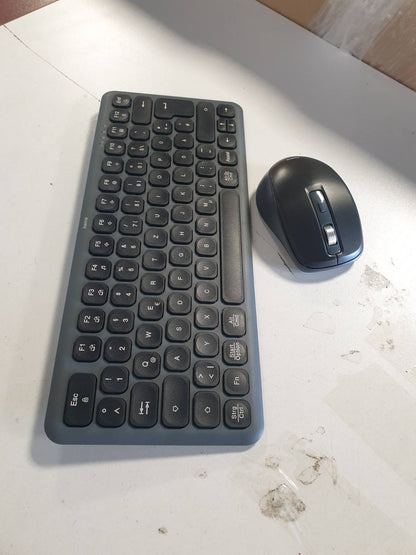 273260 - HAMA Set tastiere dhe mausi pa tel, Bluetooth/pa tel për PC, smartphone, tablet, i vogël, me bateri, taste të qeta me gërshërë, taste multimediale, paraqitje gjermane QWERTZ