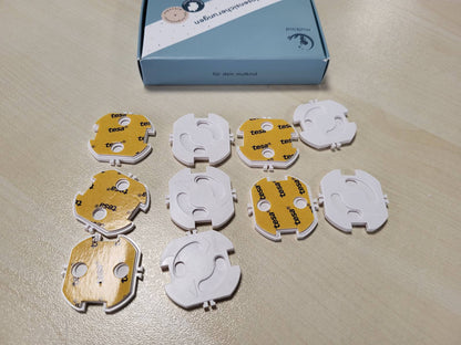 318933 - MUTKIND® Mbulesa Prizash 10x për Sigurinë e Fëmijëve - (Me Ngjitës TESA) Mbulesa Prizash me Mekanizëm Rrotullues