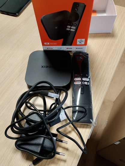 268312 - XIAOMI Mi Box S (Gjenerata e 2-të), Media Player 4K Ultra HD, Dy Banda, Mbështetje Google TV, Google Assistant, Telekomandë, E Zezë