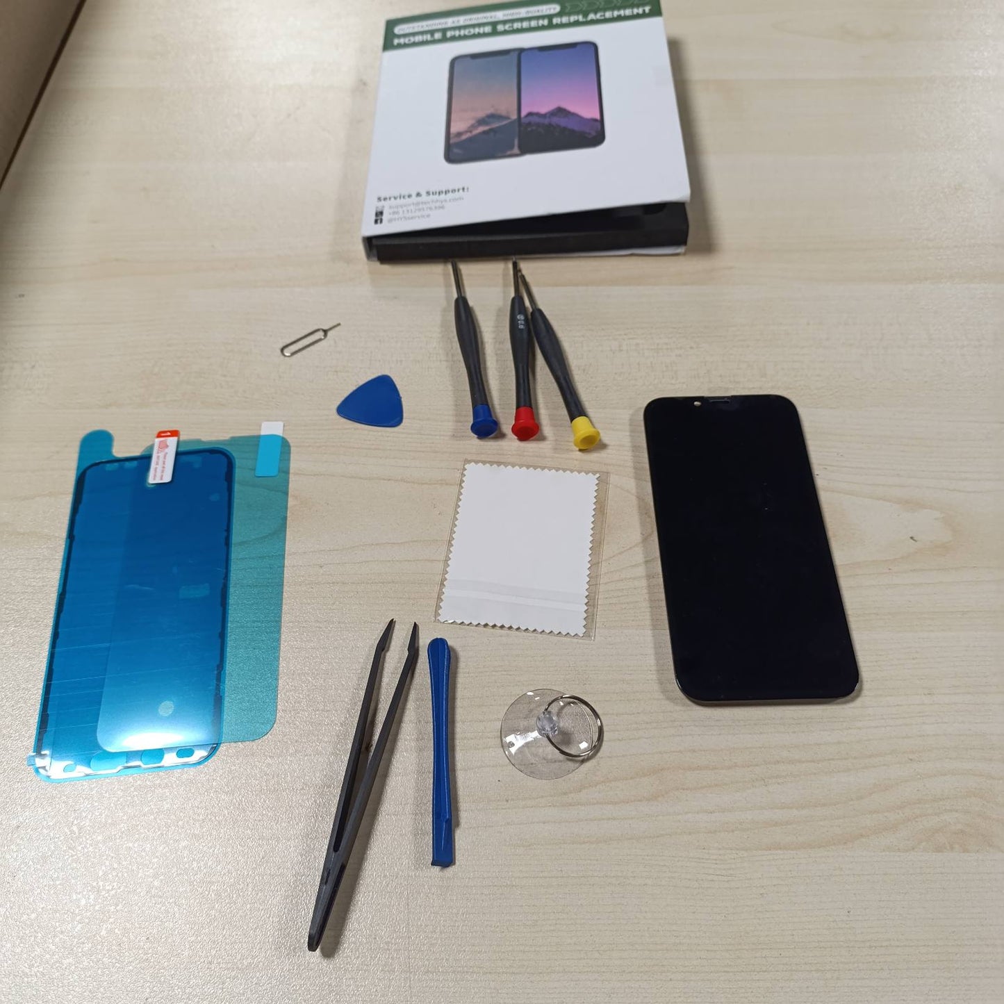268498 - HOONYER Kit Zëvendësues Ekrani për iPhone 13, Ekran LCD 6.1 inç me Kornizë dhe Dixhitalizues, përfshirë Mjet Riparimi dhe Ngjitës të Ujit të Papërshkueshëm nga Uji