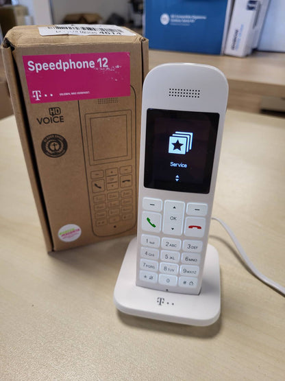 273212 - Telekom Speedphone 12 Telefon fiks pa tel me ekran me ngjyra | HD Voice për tingull të pasur duke përfshirë thirrje pa duar | Telefon DECT për ruterët Telekom Speedport Smart & Pro | Telefon IP me rrezatim të ulët