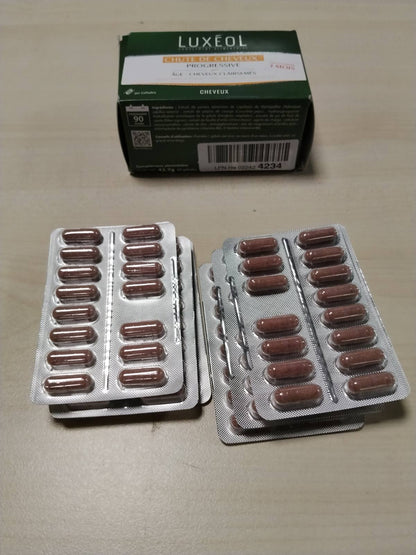 316149 - LUXEOL Shtesë Ushqimore kundër Rënies Progresive të Flokëve, 90 kapsula