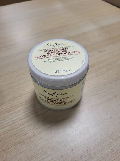 316871 - SHEAMOISTURE Maskë flokësh për forcim dhe rigjenerim, vaj ricini i zi xhamajkan, 431 ml